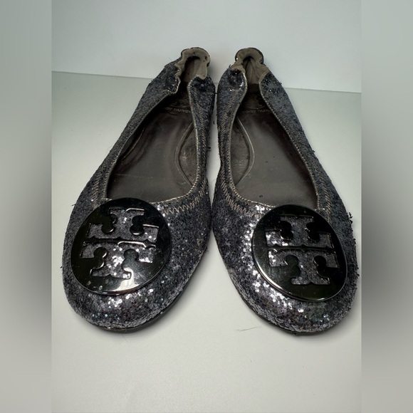 Tory Burch Reva sequin ballet flats Size 7.5  Logo Medallion - Picture 9 of 16